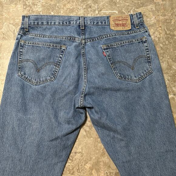 Levis Jeans Mens 36x34 Blue 517 Boot Cut Denim Workwear Western Y2K - Picture 1 of 10
